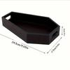 Gothic Coffin-Shaped Wooden Storage Box Black Coffin Makeup Organizer Tray Cosmetic Holder Home Office Decor Halloween