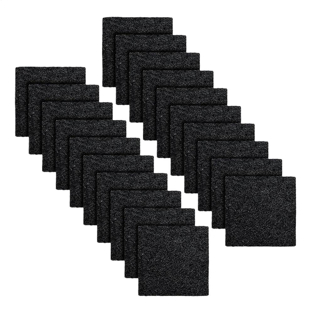 20Pcs Activated Charcoal Odor Absorber Filters, Adhesive Trash Can Deodorizer, Strong Kitchen & Home Garbage Smell Eliminator