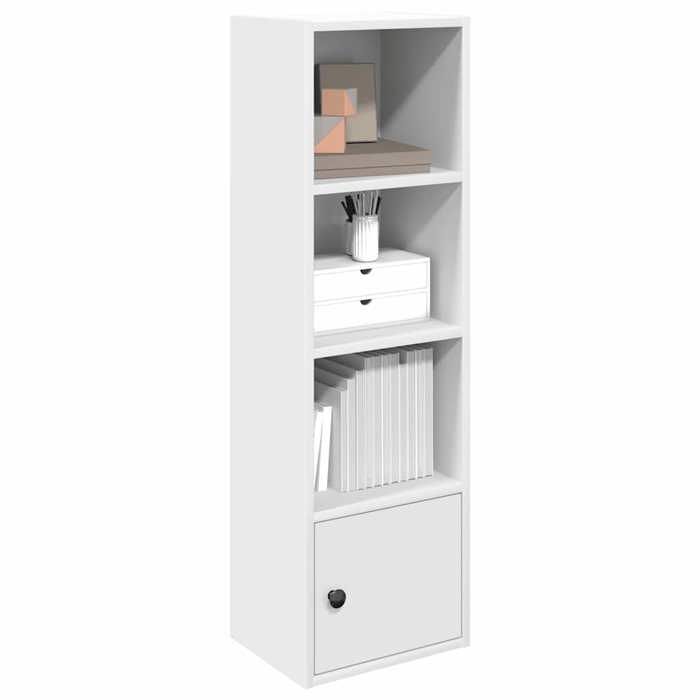 VidaXL Bookcase White 31x24x102 Cm Engineered Wood, Bookshelf, Storage Rack, Book Holder, Cabinet 860337