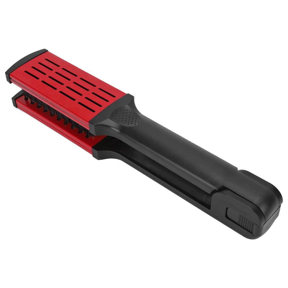 Anti Static Hair Straightener Brush Hollow Breathable Design Double Sided Brush  For Home