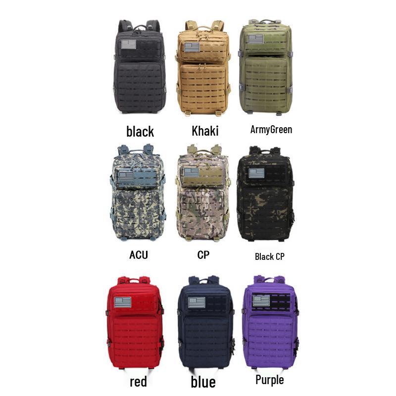 Men's Large Capacity Camouflage Tactical Hiking Backpack for Outdoor Sports and Mountaineering