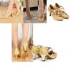 Elegant New Fashion Lady Latin Bling Sandals With Low Heel For Ballroom Dancing
