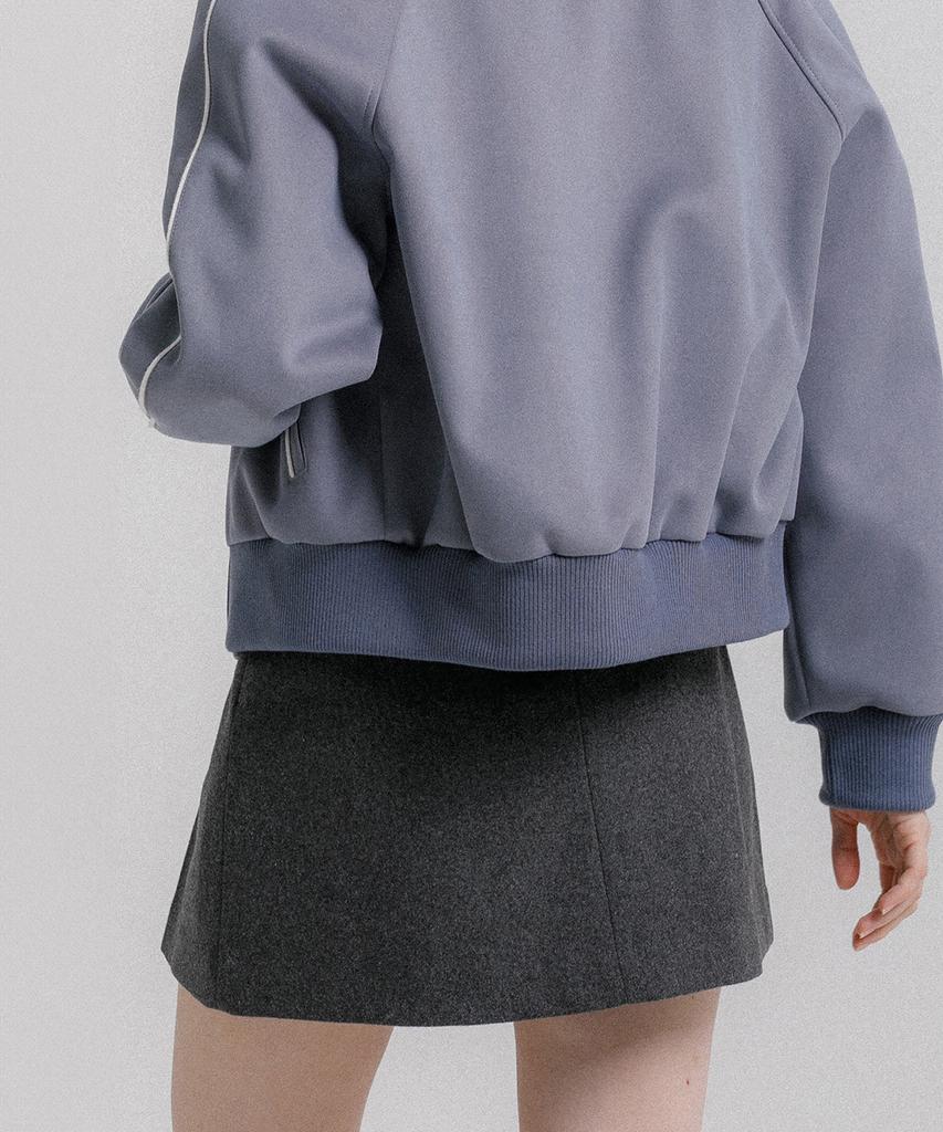 Eilubeu Wool Pleated Mini Skirt Aaqlsk102P
