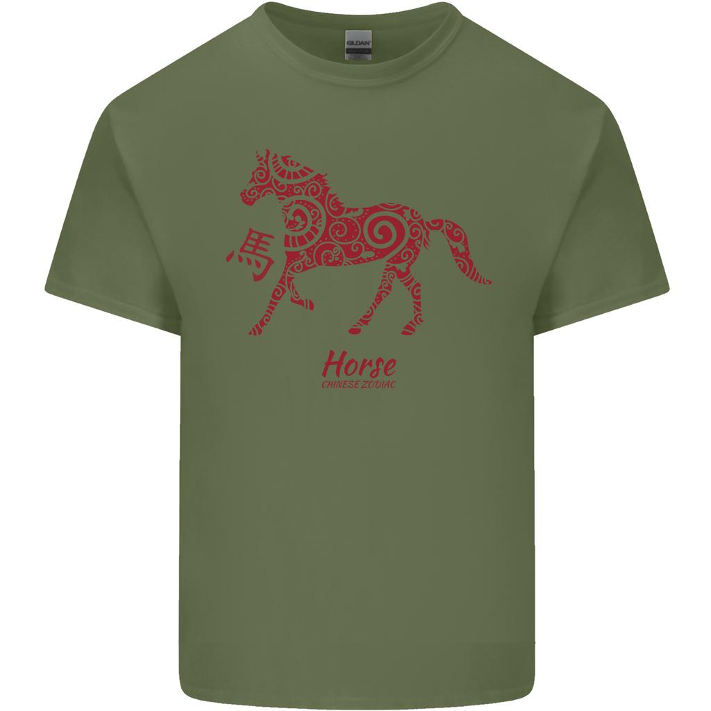 Chinese Zodiac Shengxiao Year of the Horse Unisexs Light Cotton TShirt