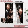 2pcs   2D FLAT PRINTING Curtains (Without Rod) Birthday Glow(1) Modern Window Curtain 100% Polyester Curtains Decorations
