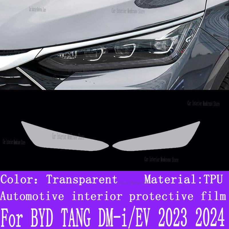 Für BYD TANG DM-i/EV 2024 Getriebepanel Navigation Automobil-Innenraum-Bildschirm Schutzfolie TPU Kratzfester Aufkleber