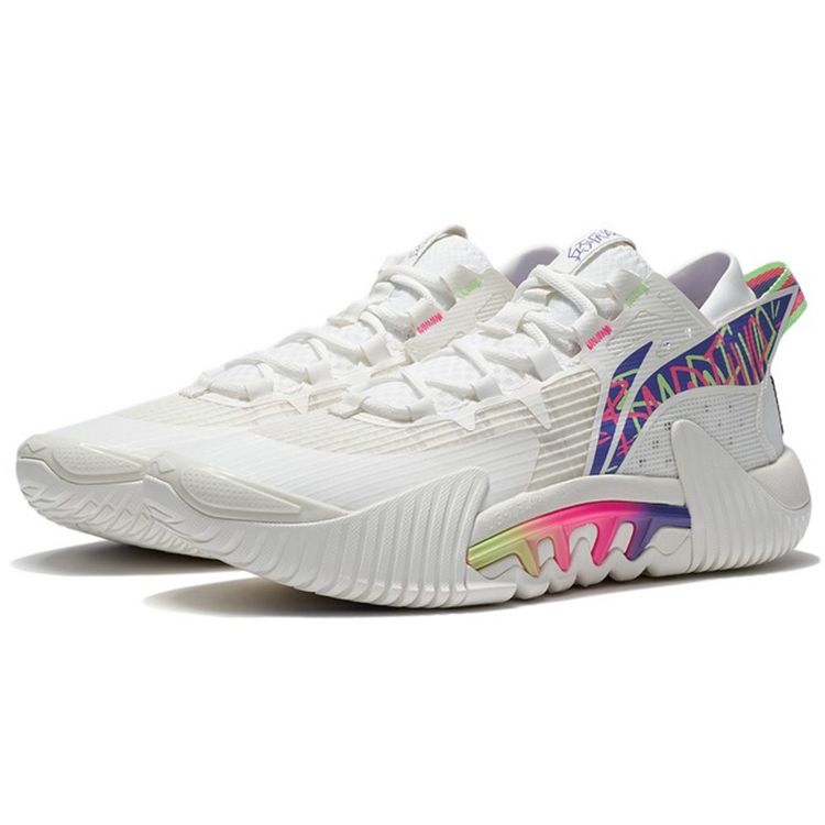 Li Ning Reverse 2 Low Tactical Basketball Shoes Men Basketball Shoes Off-White ABFT029-4
