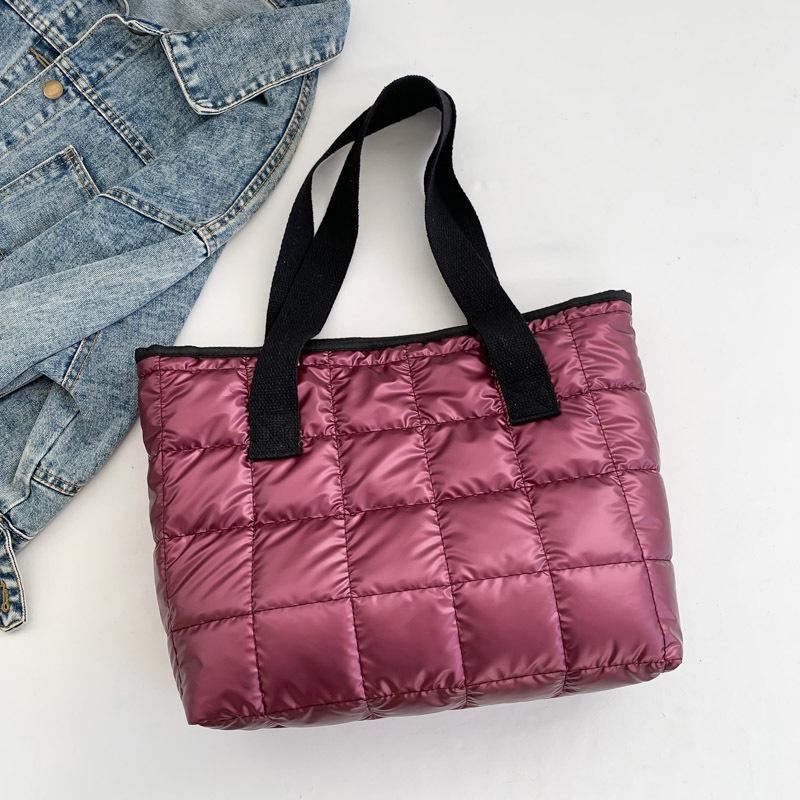 Персонализированная модная универсальная сумка зимняя новая текстура урок макияжа одно плечо подмышка сумка-тоут бордовый