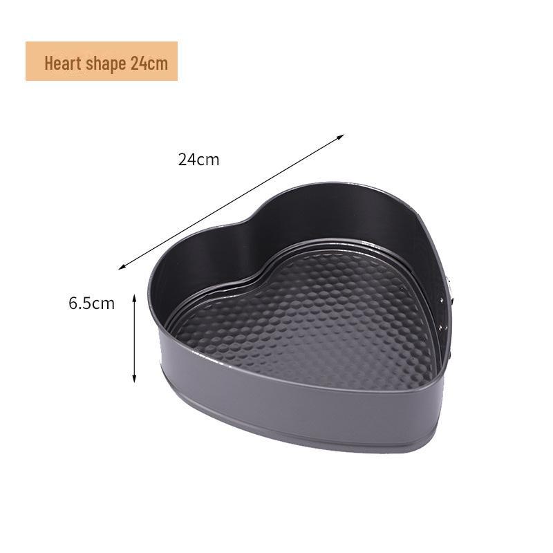 Cross-Border Cake Mold: Round/Square, Non-Stick, High Temp Resistant, Easy Clean, Removable Bottom, Secure Buckle