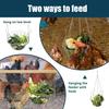 Hanging Chicken Feeder Large Poultry Vegetable Fruits Feeding Basket with Hanging Chain Veggie Treat Ball for Chicken Coop Accessories