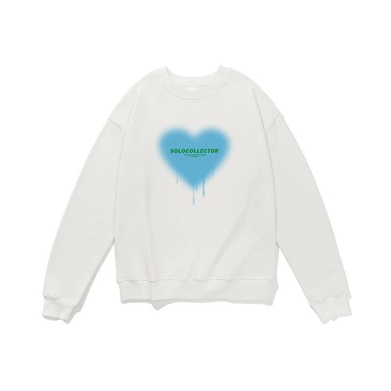 

Любовь Принт Узор Трендовый Бренд Свитшот с Круглым Вырезом Мужской Уличный Повседневный Мужская Одежда S белый