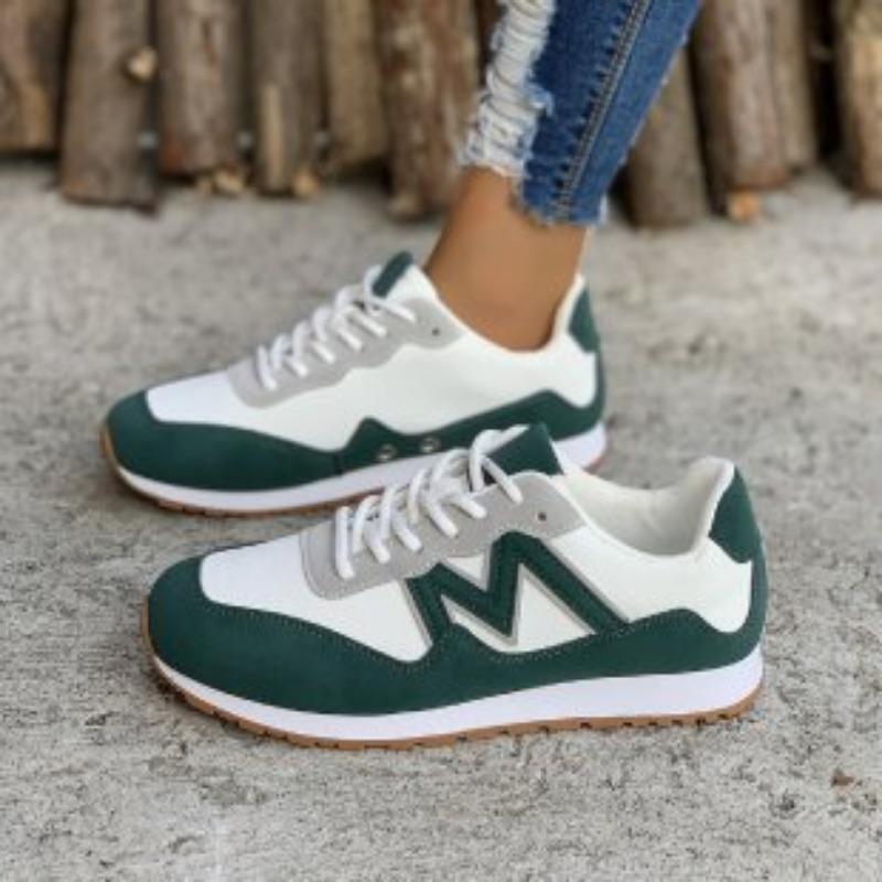 Autumn new large size fashion trend versatile outdoor lace-up casual single shoes women