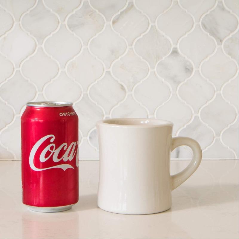 Original 11oz Creme Diner Kaffeetassen Set - Keramiktassen Großartig für Küchenset, Reise und Heißen Tee, Retro Waffle House Bauernhaus