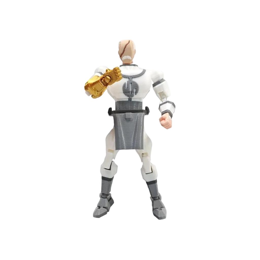 Poseable Action Figure with Articulated Joints and Removable Cape for Collectors and Display Suitable for Various Poses and Customization