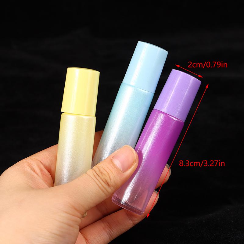 10 ml di vetro spesso roll on bottiglie sfumate di colore bottiglia vuota roller ball bottiglia per olio essenziale kit da viaggio bottiglia di profumo