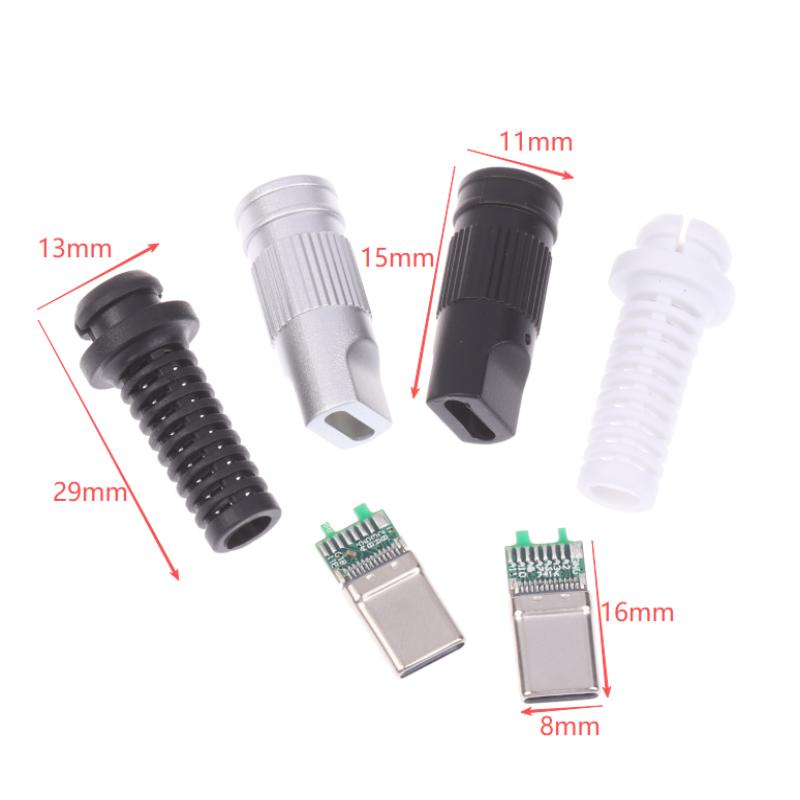 2/5 Bucăți USB3.1 24 Pini Tip-C Mascul 5 Puncte de Lipire Pentru Telefon Mobil Încărcare Rapidă C La C Cu Pad de Lipire CC Reparare DIY Conector Date