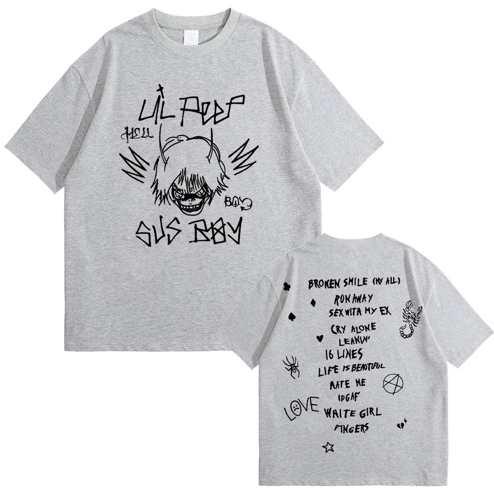 Hot Rapper Lil Peep Sus Boy Graphic Tshirts Come Over When Youre Sober T Shirts Unisex Fashion Hip Hop Oversized Tshirt