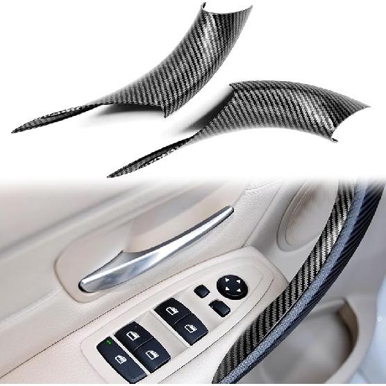 2PCS Door Handle Covers Left Front and Right Front Compatible with BMW 320, 328, 330, 335, M3 2012-2018 & BMW 428, 435, M4 2014-2017(Black)