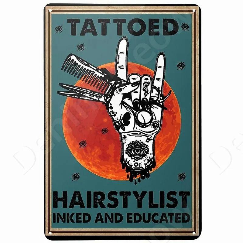Vintage Rock Music Style Tin Painting for Bars Cafes Home Walls