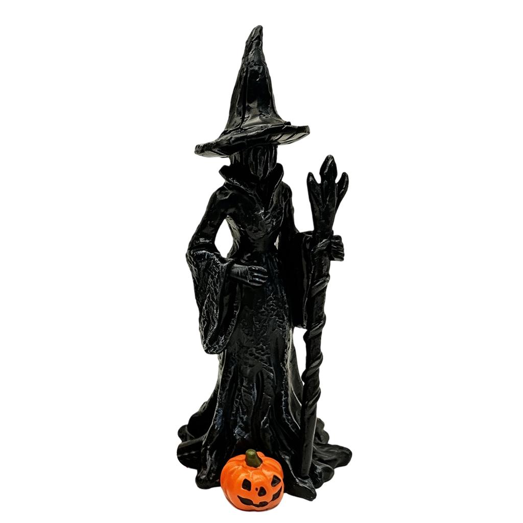 Halloween Gothic Dark Witch Statue Resin Figurine for Home Decor