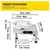 350W LCD Touch Screen Clay Wheel Electric DIY Clay Sculpting Tools With Foot Pedal 9.8" /25 cm Pottery Wheel Ceramic Forming Machine