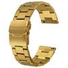 [ANBEER] 24mm Watch Strap 316L Stainless Steel Watch Replacement Band Quick Release Metal No Tools Required Smartwatch Replacement Strap Gold