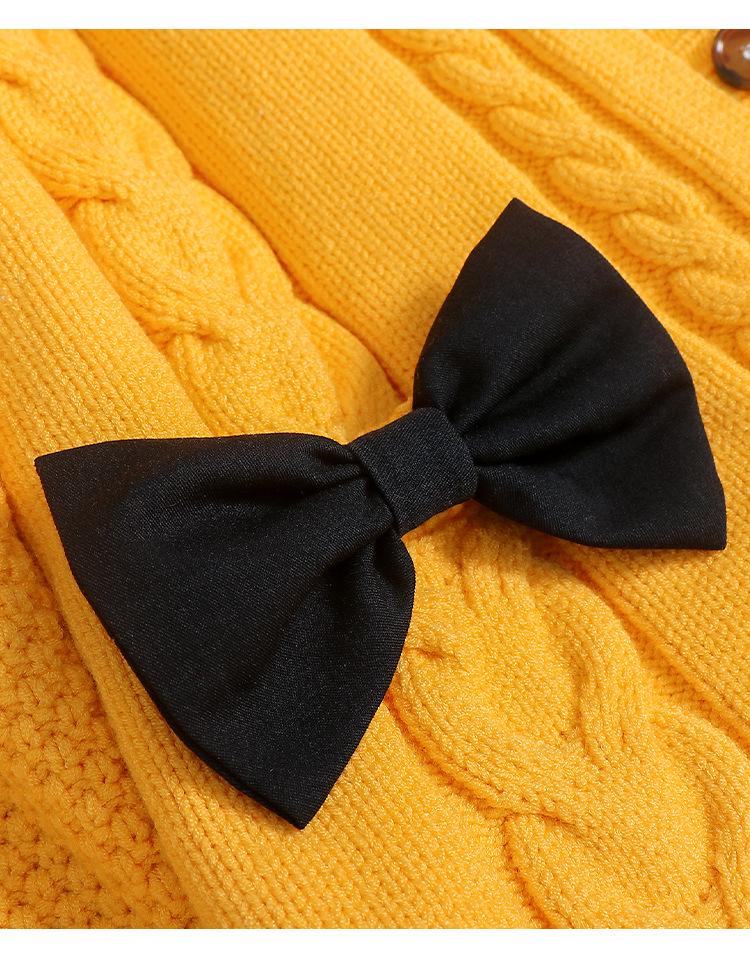 Zhang Yuqi Style Loose Bow Knit Cardigan - Women's Spring Casual Sweater