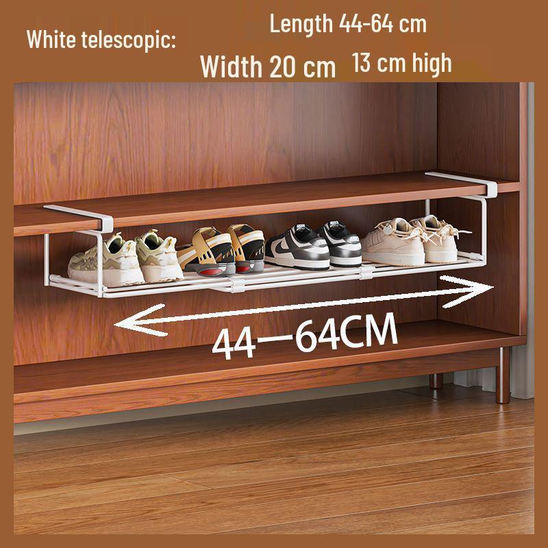 Retractable Layered Shoe Rack - Household Folding Storage for Hallway