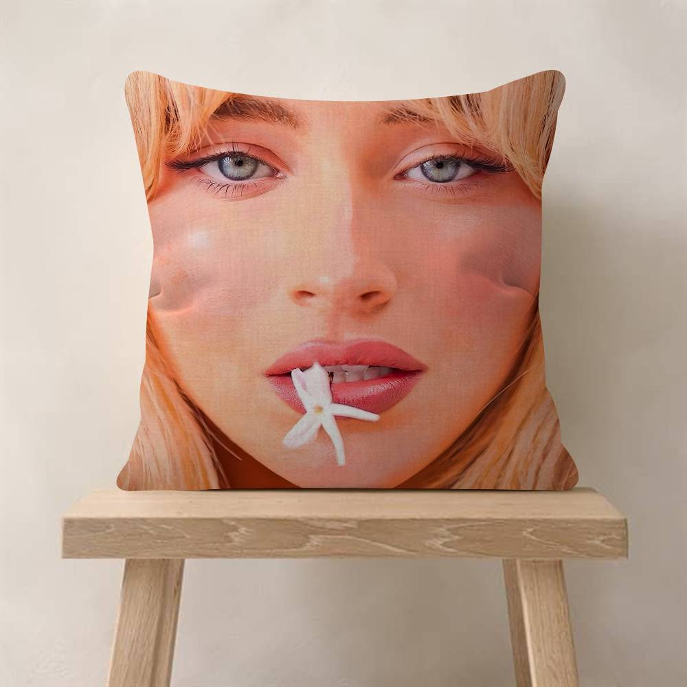 Pop Beautiful Singer S-Sabrina Carpenter Cushion Cover Decorative Pillow Sofa Home Decor Case Pillow Cases