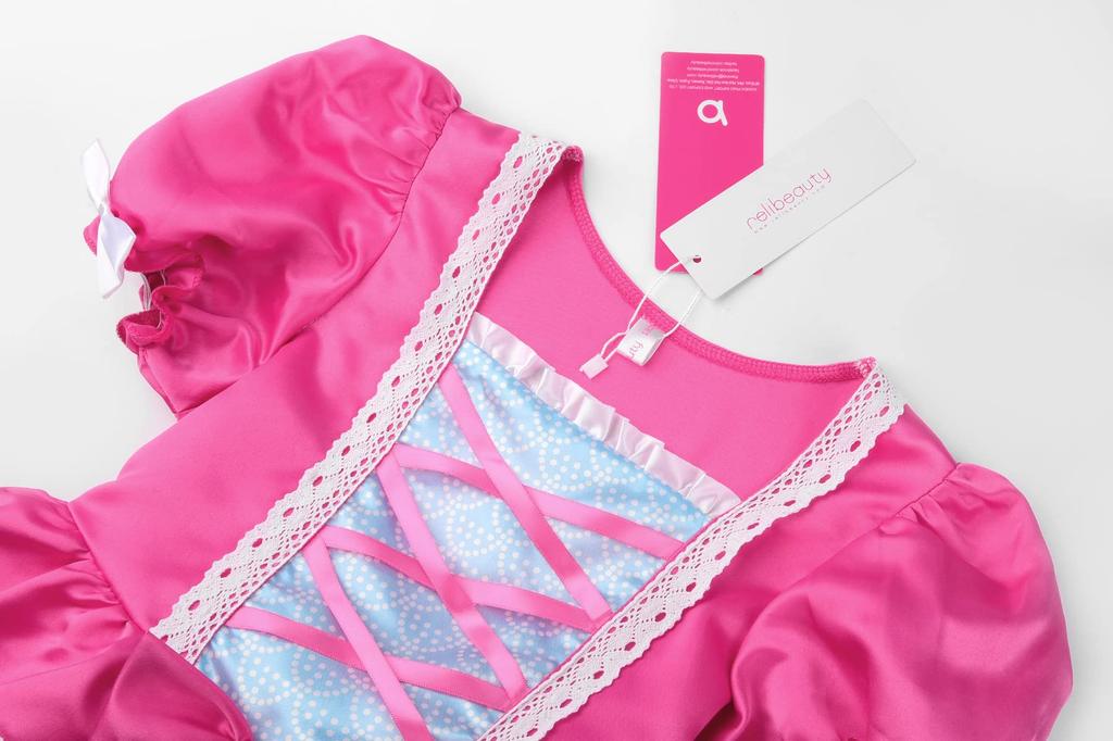 ReliBeauty Princess Halloween Costume for Princess Birthday Cute Dress with Polka Dot Size 110 Dress, Girls, Kids, Cosplay, Costume, Christmas, Gift,