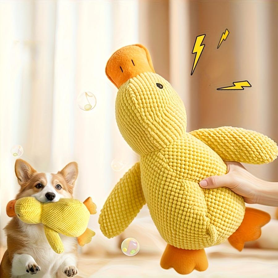 Plush Squeaky Duck Dog Toy - Bite-Resistant, Soft Chew Toy for Medium To Small Breeds with Interactive Sound Effects, Ideal for Play & Training