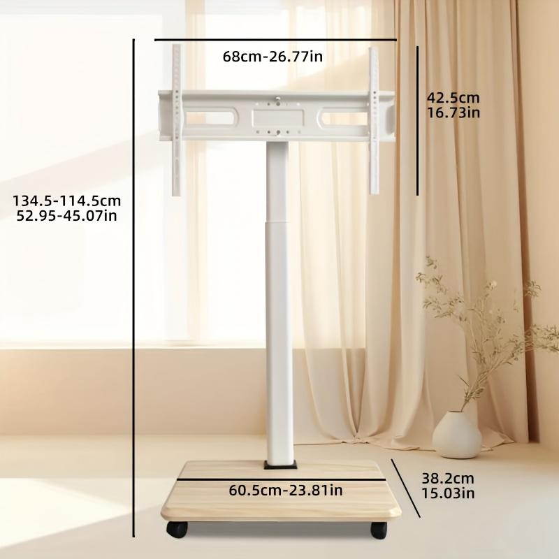 Mobile TV Cart ,Floor Rolling TV Stand with Wheels for 26-75 Inch TVs Up To 99 Lbs, TV Stand with Swivel and Height Adjustment