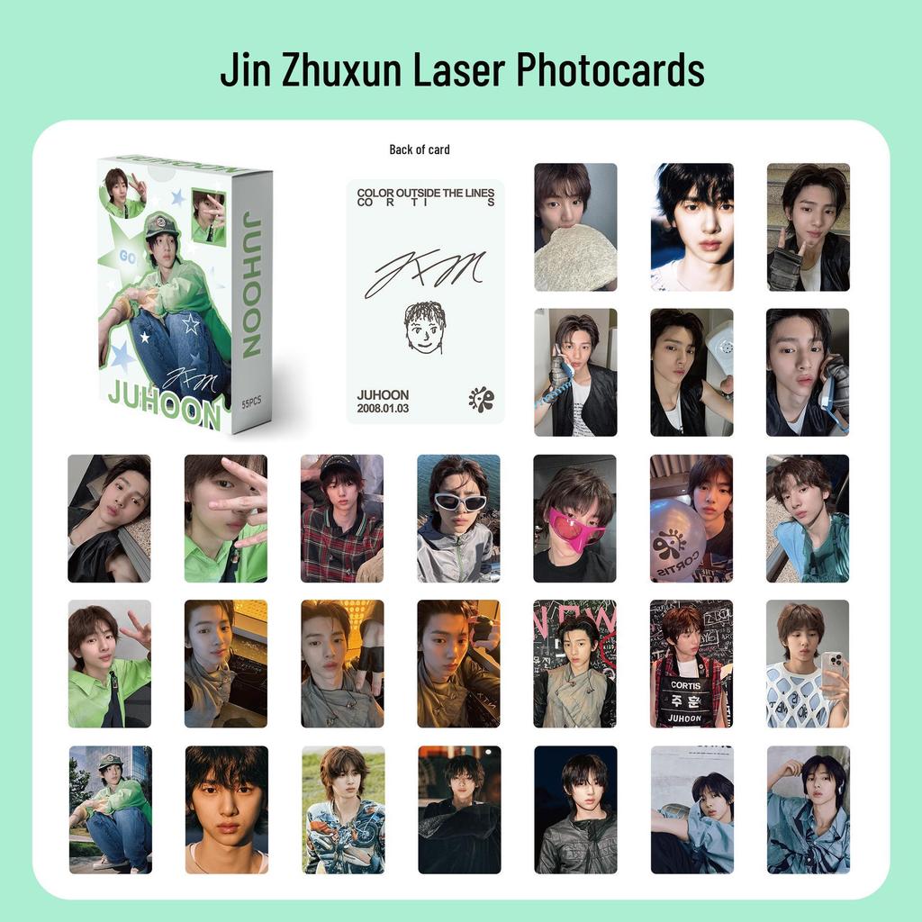 Korean Boy Group 55-Card Boxed Set: Laser-Cut Postcard Collection