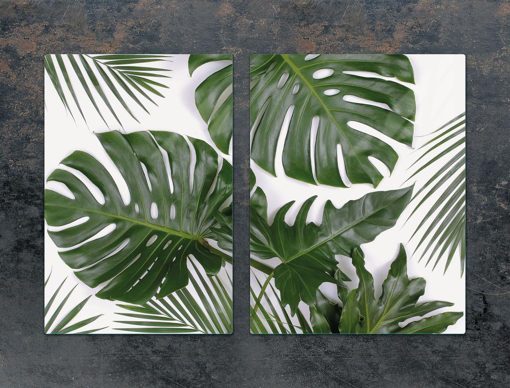 SZKLANA PŁYTA OCHRONNA DESKA 75x52 MONSTERA
