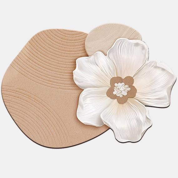 

Simple Wood Grain Diatom Mud Bath Mat - Irregular Flower, Non-slip, Quick Dry & Water-Absorbing 40*60cm