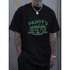 European Size Black Crew Neck T-Shirt for Men Featuring a Graphic Print of Paddy'S Irish Pub, Perfect for Casual Outings