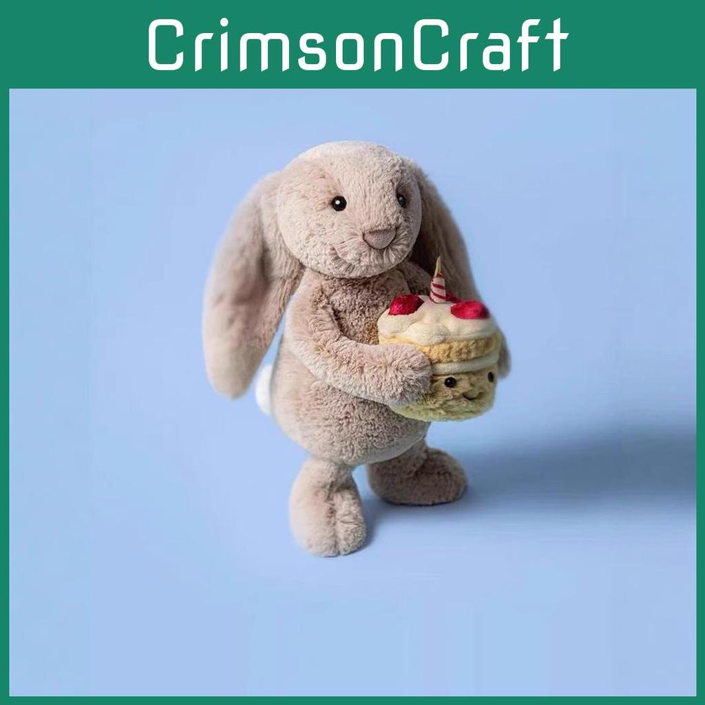 Adorable 30cm Jelly Rabbit Plush Toy Soft Short Fur Cake Decoration Gift Idea