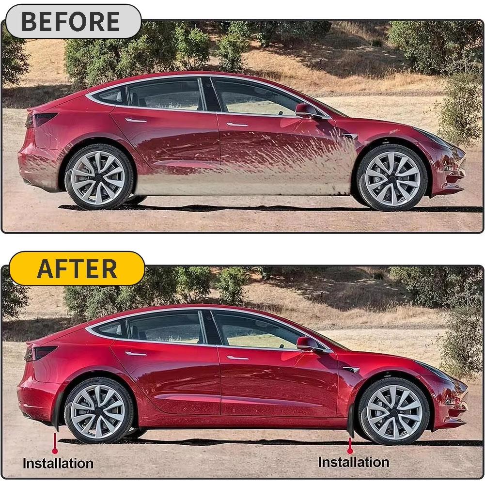 

4 шт./компл. Для Tesla Model 3 2024 Бризковики TPE Передні та Задні Замінні Бризковики Type A