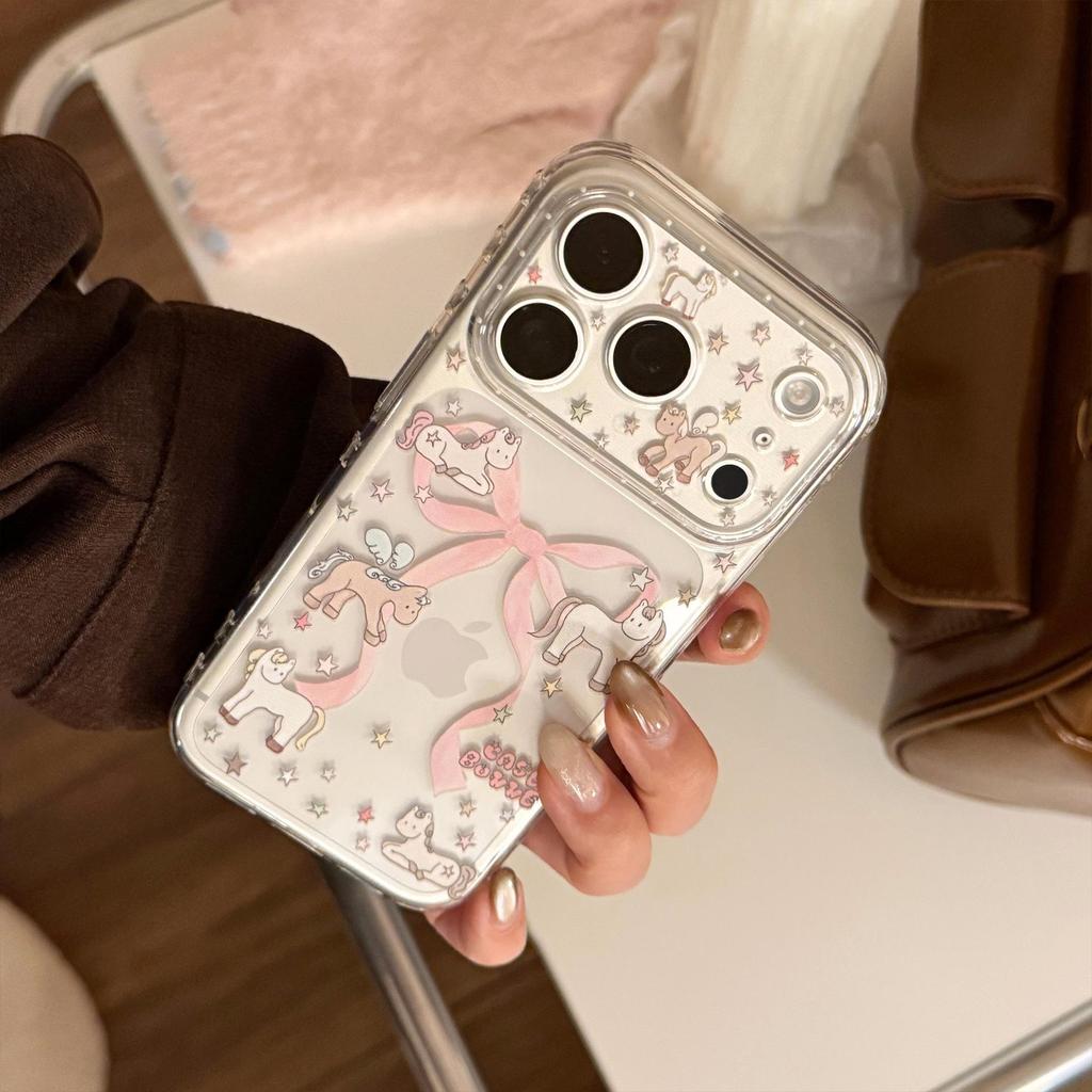 Pink Bow Pony Phone Case for iPhone 16, iPhone 17, iPhone 17 Pro Max