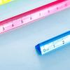 2Pcs Transparent Ruler Stationery Measurement Drawing Tool Not Easily Deformed Colorful Scale Ruler School Supplies