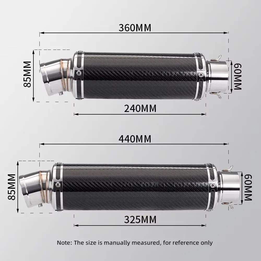 Universal 60mm Tail Section Exhaust for MT09, CBR500R, Z900 - C29 Small Cannon Elbow