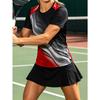 Women's Sports Short-sleeved T-shirt, Summer Fashion Gradient Contrasting Geometric Print Crew Neck Sweatshirt