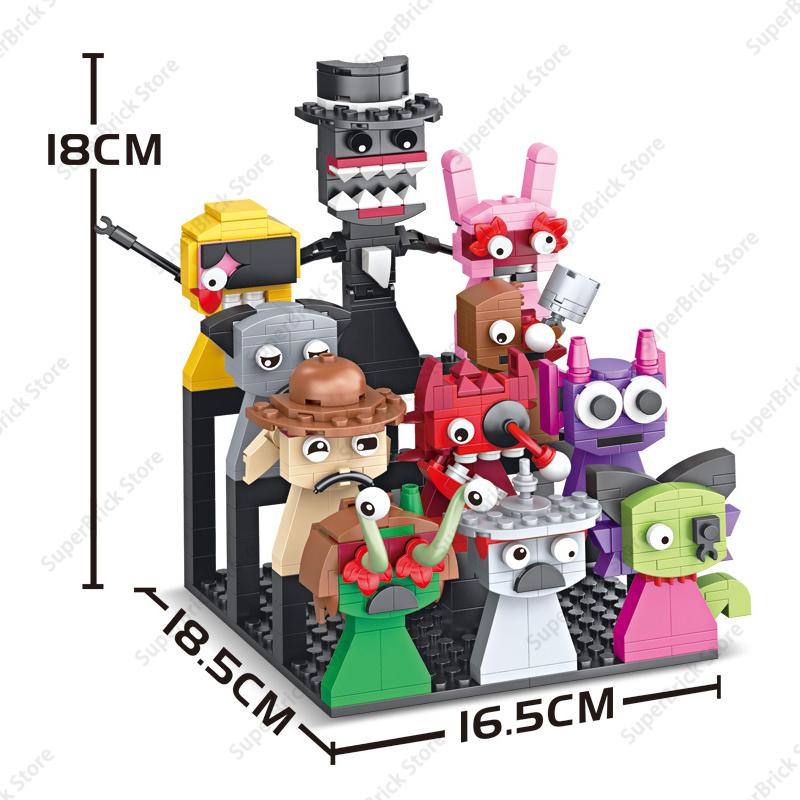 Hot Sprunki Building Blocks Toys Sets Classic Game Cartoon Doll 18 Figures Model Bricks Children's Toys Holiday Birthday Gifts