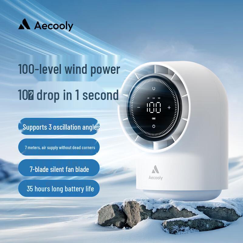 Aecooly Portable Bladeless Desktop Fan