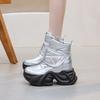 Women's 2025 Winter Ankle Boots: Warm Fleece-Lined Platform with 10CM Height Boost