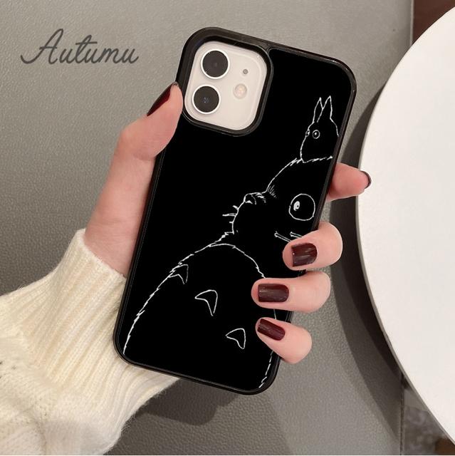 Japan Anime Cartoon Totoro Phone Case for iPhone 11 12 13 14 Pro Max Mini XR XS SE 2020 6S 7 8 Plus Samsung Galaxy S21 S22 Cover