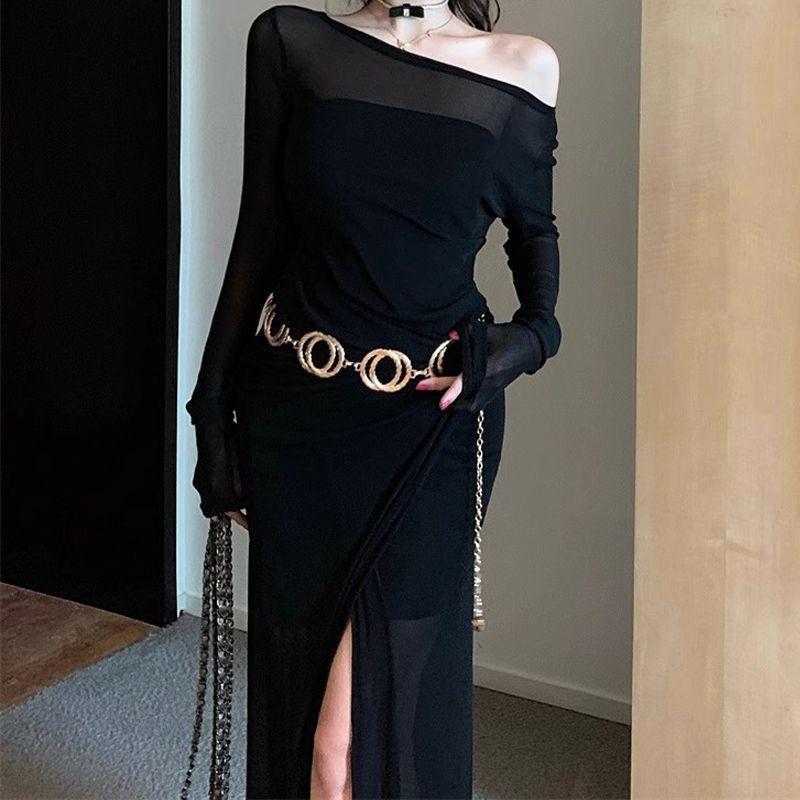 Stylish Women's Versatile Double Ring Metal Chain Belt Essential For Any Outfit