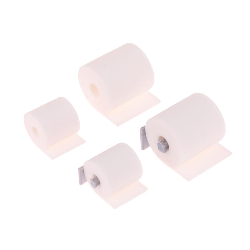 1/10 Peças 1:12 Rolos de Simulação Modelo de Papel Higiênico Boneca Mini Porta Papel Higiênico Decoração Adereços de Construção de Micro Cena