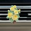 Car Air Freshener Rose Diffuser Stone, Elegant Floral Car Vent Decoration Pendant, Light Fragrance Gift with a High-End Feel