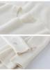 Women's Thickened Fleece Striped Knit Sweater - Light Luxury Autumn/Winter Round Neck Top